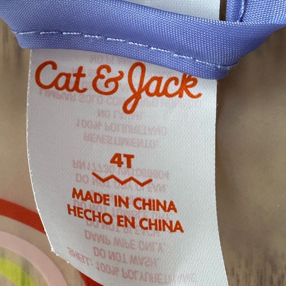 Cat & Jack Translucent Rainbow Rain Jacket size 4T - Picture 3 of 10